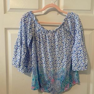 Lily Pulitzer off the shoulder top